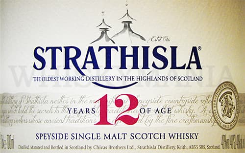 Этикетка виски Strathisla 12 YO